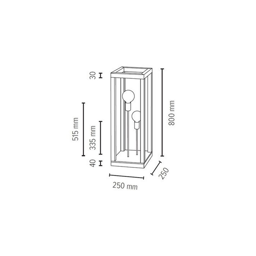 Stojací lampa KAGO 2xE27/60W/230V matný dub – FSC certifikováno