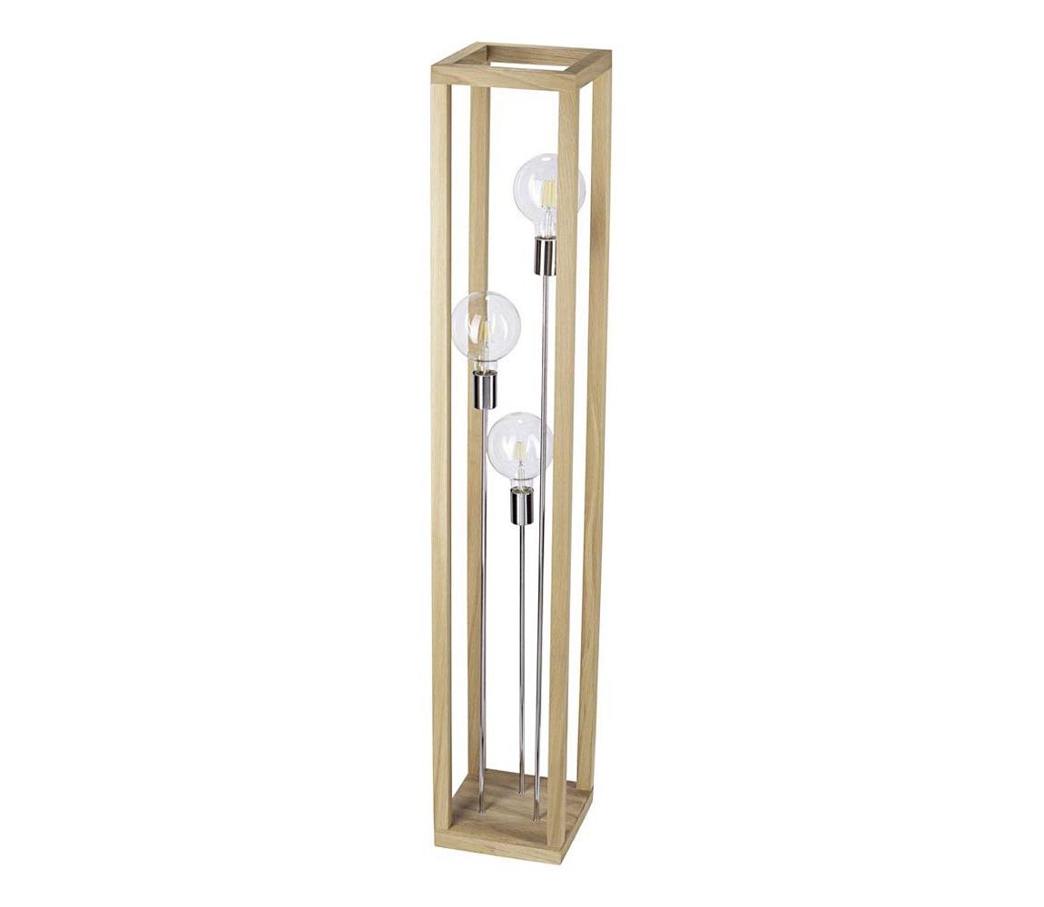 Spot-Light Spot-Light 51528374 - Stojací lampa KAGO 3xE27/60W/230V matný dub SP0257