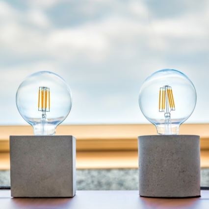 Stolní lampa STRONG ROUND 1xE27/25W/230V beton