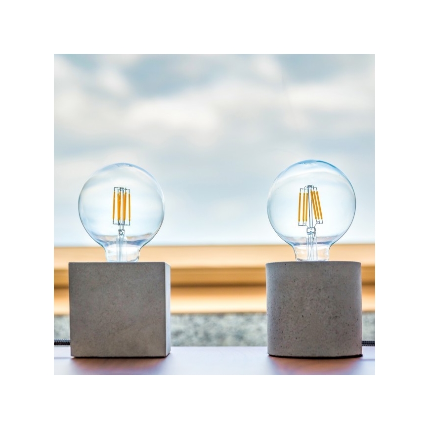 Stolní lampa STRONG ROUND 1xE27/25W/230V beton