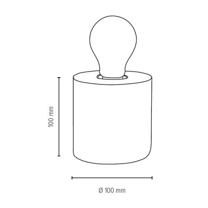 Stolní lampa STRONG ROUND 1xE27/25W/230V beton