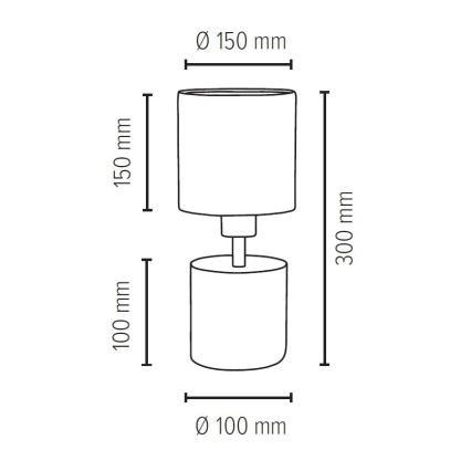 Stolní lampa STRONG ROUND 1xE27/25W/230V beton – FSC certifikováno