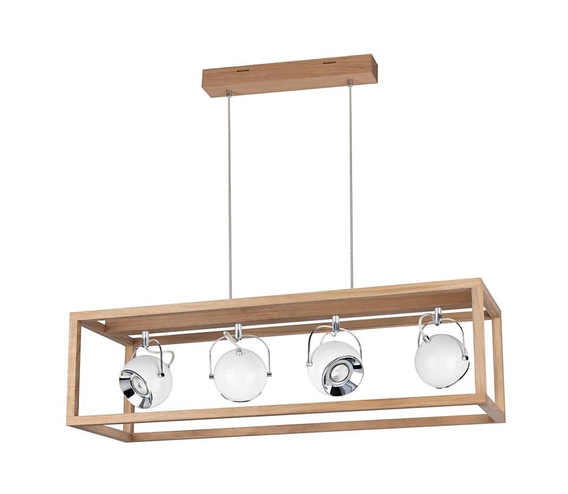 Spot-Light Spot-Light 61620474 - LED Lustr na lanku ROY 4xGU10/5W/230V matný dub SP0269