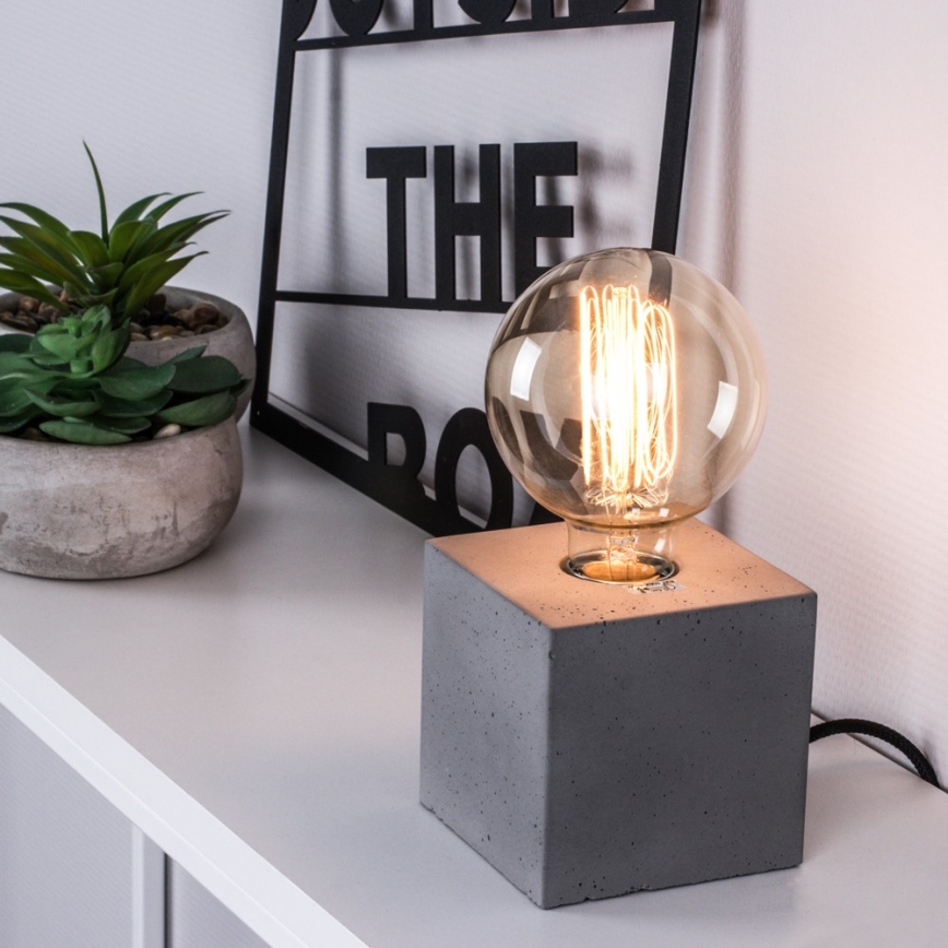 Stolní lampa STRONG 1xE27/25W/230V beton