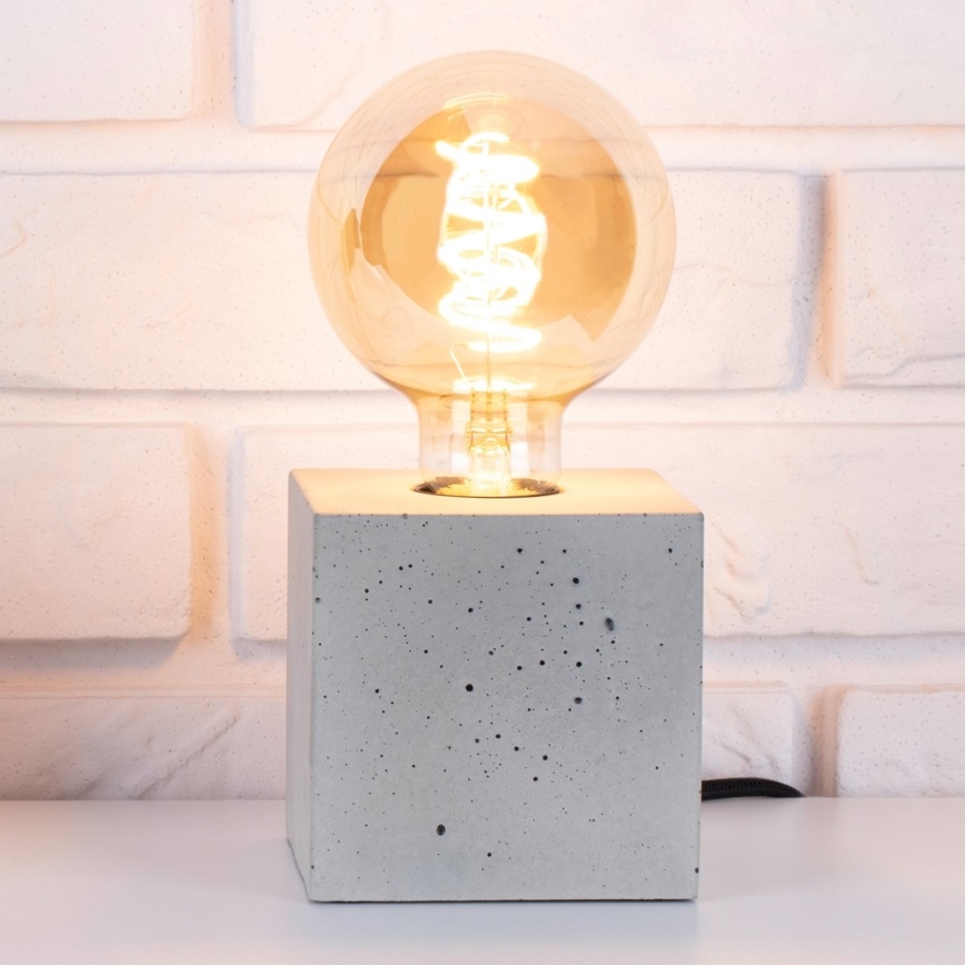 Stolní lampa STRONG SQUARE 1xE27/25W/230V beton