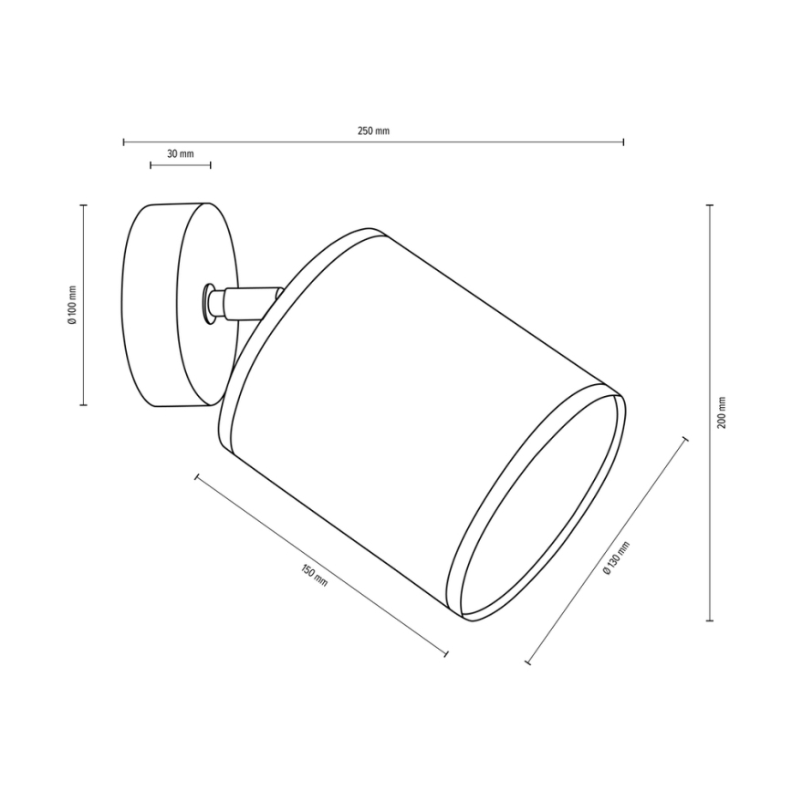 Nástěnné bodové svítidlo BOHO 1xE27/25W/230V dub