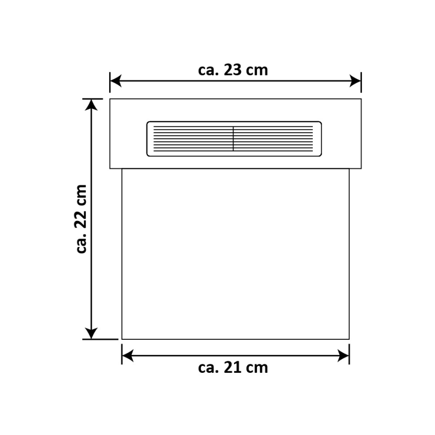 LED Solární domovní číslo LED/2x0,07W/2,4V 1200 mAh IP44