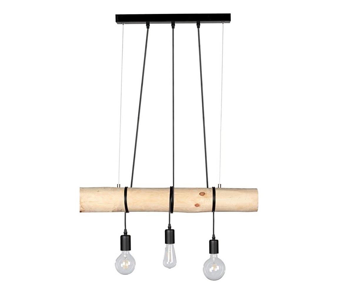 Spot-Light Spot-Light 68314304 - Lustr na lanku TRABO 3xE27/60W/230V borovice SP0299