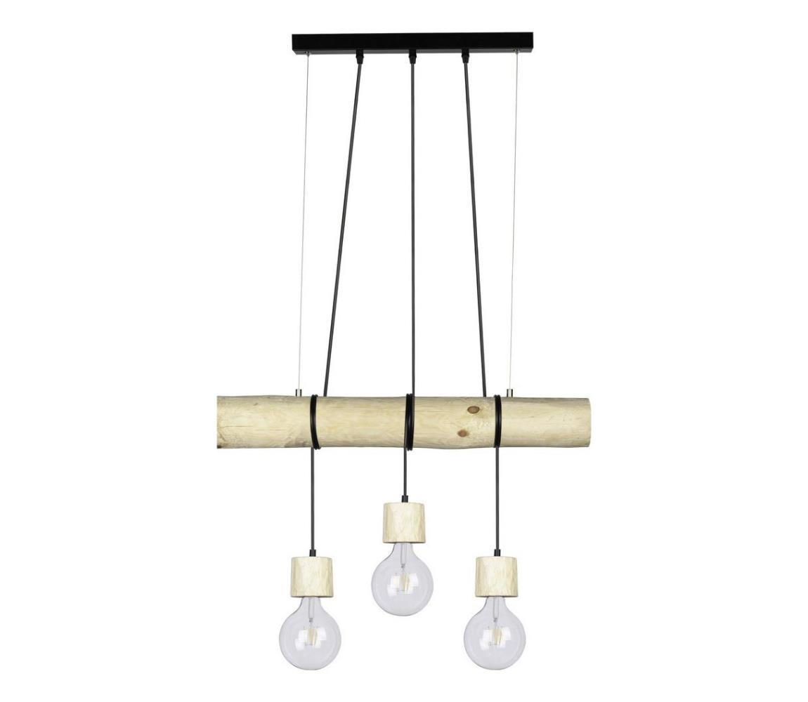 Spot-Light Spot-Light 68315350 - Lustr na lanku TRABO 3xE27/60W/230V borovice SP0305