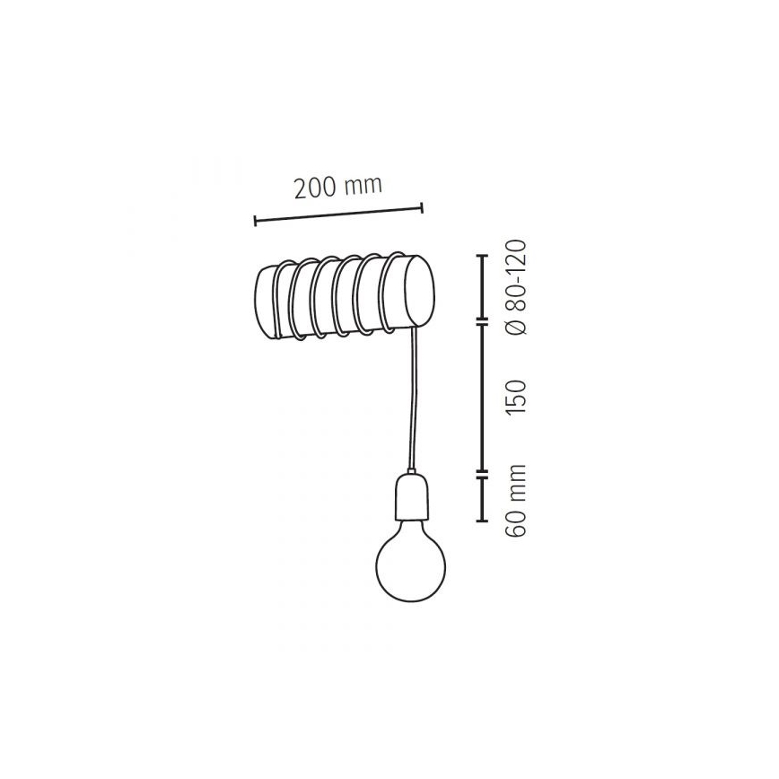 Nástěnné svítidlo TRABO 1xE27/60W/230V borovice