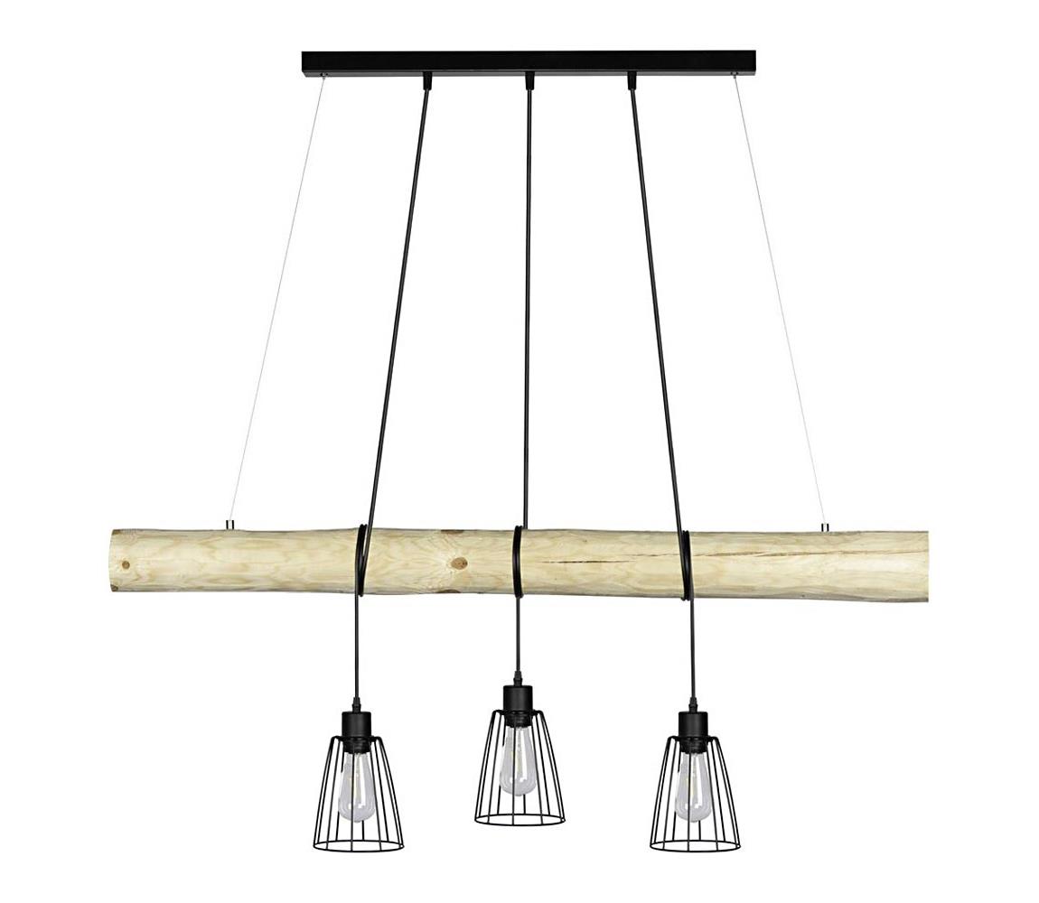 Spot-Light Spot-Light 69214304 - Lustr na lanku TRABO 3xE27/60W/230V borovice SP0297