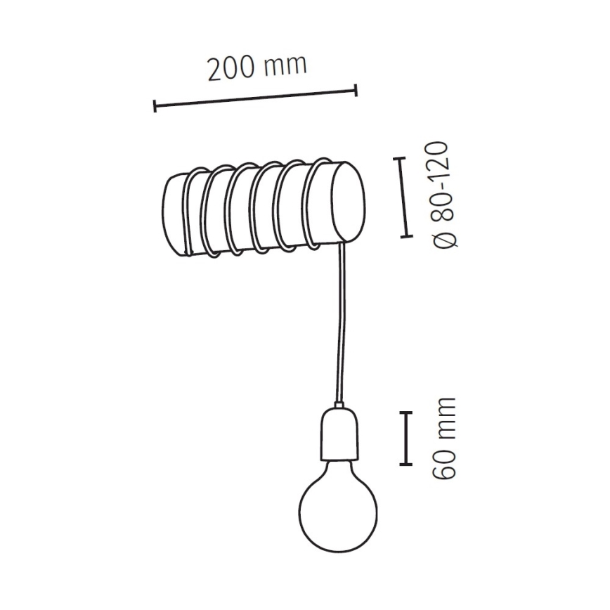 Nástěnné svítidlo TRABO 1xE27/25W/230V borovice