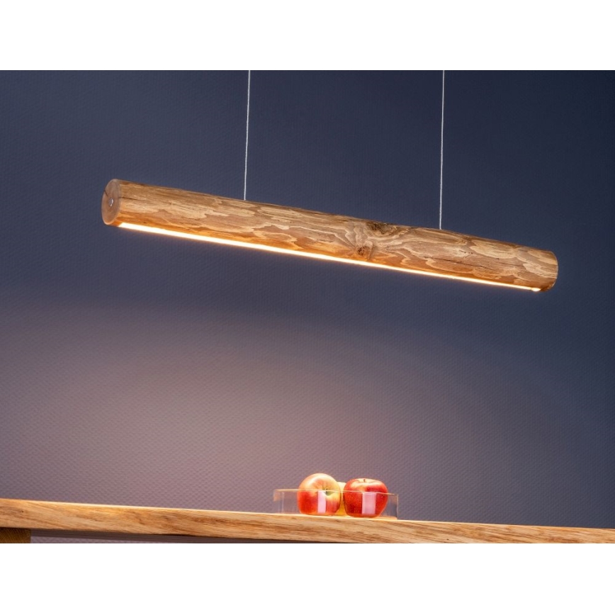 LED Stmívatelný lustr na lanku LUCAS LED/25,5W/230V borovice