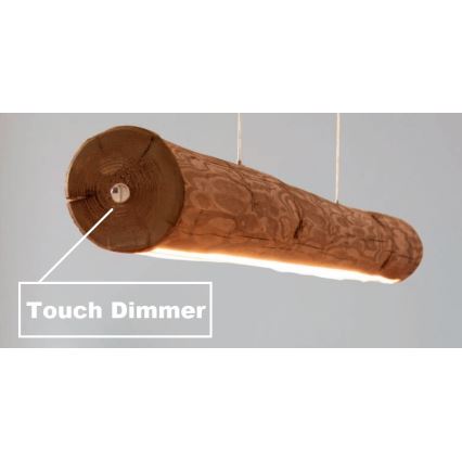 LED Stmívatelný lustr na lanku LUCAS LED/25,5W/230V borovice