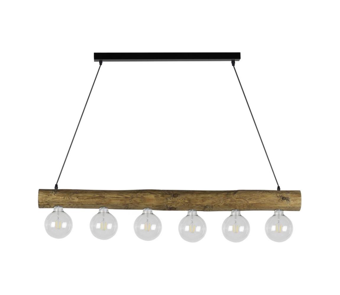 Spot-Light Spot-Light 69880604 - Lustr na lanku TRABO 6xE27/60W/230V borovice SP0326