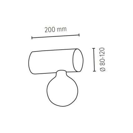 Nástěnné svítidlo TRABO 1xE27/25W/230V – FSC certifikováno