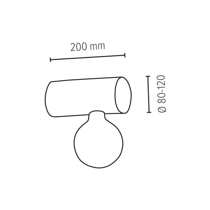 Nástěnné svítidlo TRABO 1xE27/25W/230V
