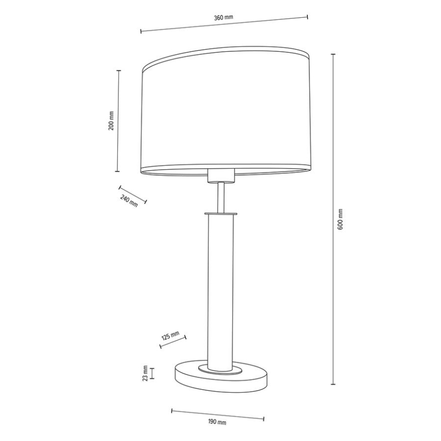 Stolní lampa MERCEDES 1xE27/40W/230V 60 cm krémová/dub – FSC certifikováno