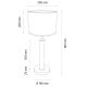 Stolní lampa BENITA 1xE27/60W/230V 61 cm krémová/dub – FSC certifikováno