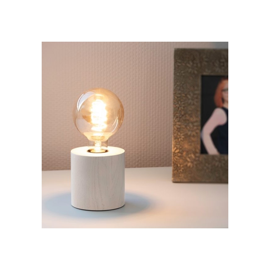 Stolní lampa TRONGO ROUND 1xE27/25W/230V dub