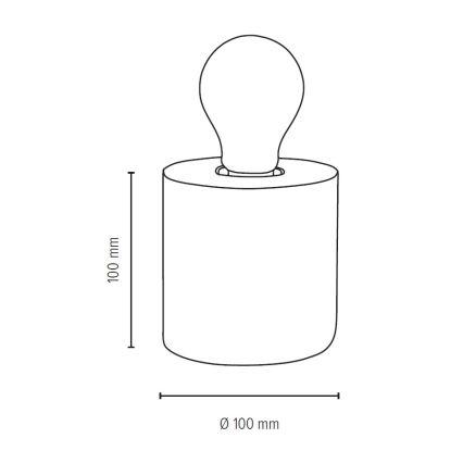 Stolní lampa TRONGO ROUND 1xE27/25W/230V buk – FSC certifikováno