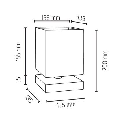 Stolní lampa INGER 1xE27/25W/230V dub – FSC certifikováno