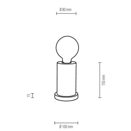 Stolní lampa TASSE 1xE27/25W/230V buk