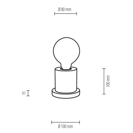 Stolní lampa TASSE 1xE27/25W/230V buk