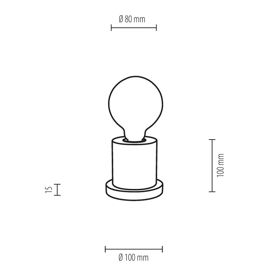 Stolní lampa TASSE 1xE27/25W/230V buk