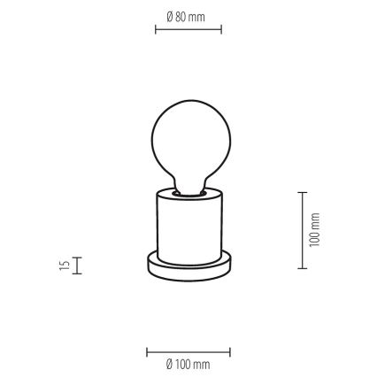 Stolní lampa TASSE 1xE27/25W/230V dub
