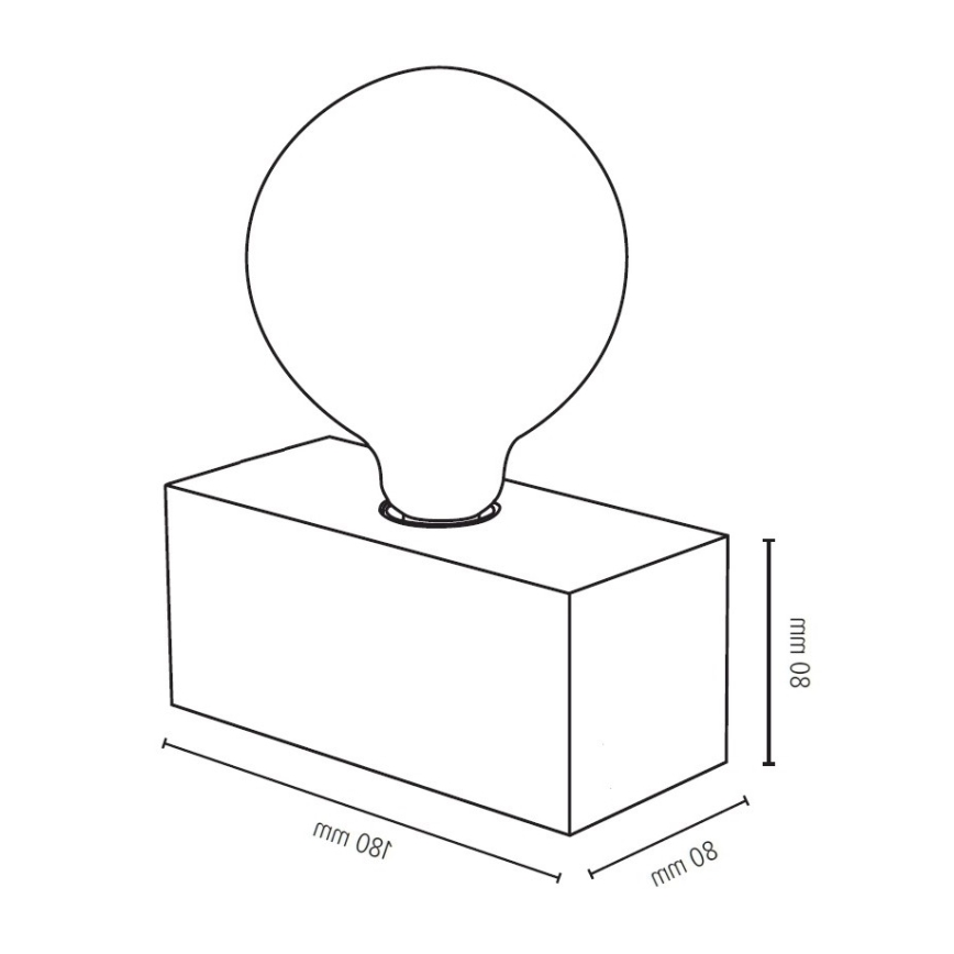 Stolní lampa THEO 1xE27/25W/230V buk
