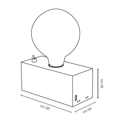 Stolní lampa THEO 1xE27/25W/230V bříza