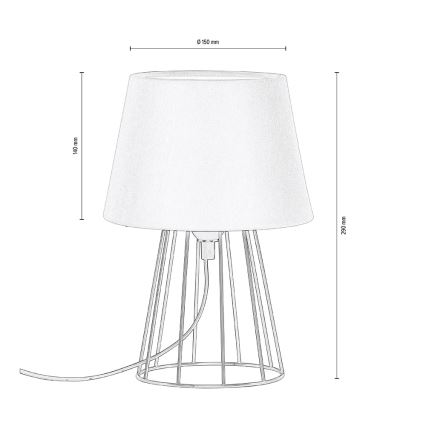 Spot-Light - Stolní lampa MANGOO 1xE27/40W/230V černá – FSC certifikováno