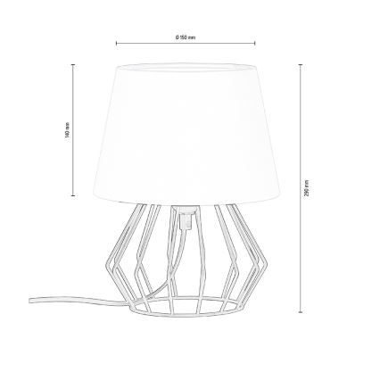 Spot-Light - Stolní lampa MANGOO 1xE27/40W/230V šedá/černá – FSC certifikováno