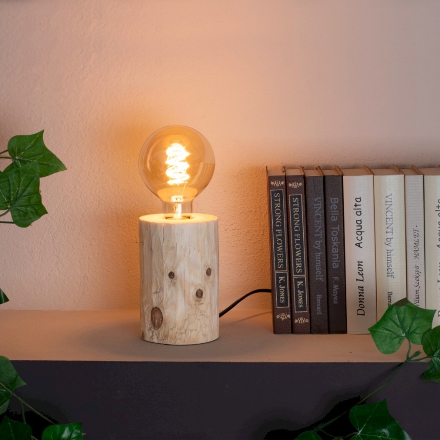Stolní lampa TRABO 1xE27/25W/230V borovice