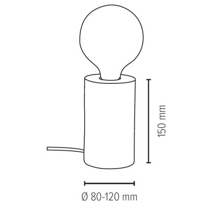 Stolní lampa TRABO 1xE27/25W/230V borovice – FSC certifikováno