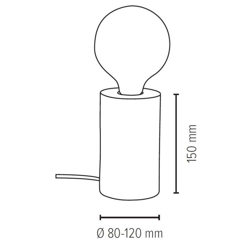 Stolní lampa TRABO 1xE27/25W/230V borovice