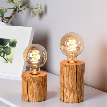 Stolní lampa TRABO 1xE27/25W/230V borovice