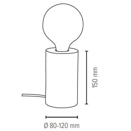 Stolní lampa TRABO 1xE27/25W/230V borovice