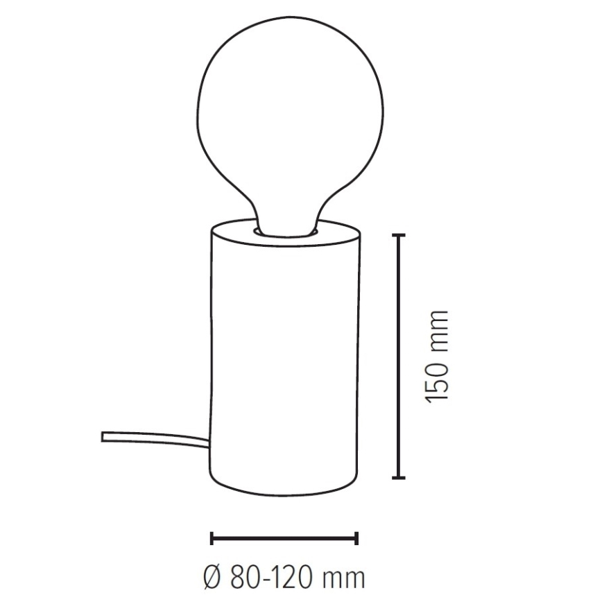 Stolní lampa TRABO 1xE27/25W/230V borovice