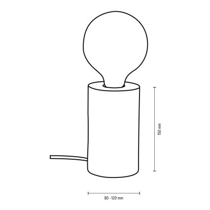 Stolní lampa TRABO 1xE27/25W/230V borovice