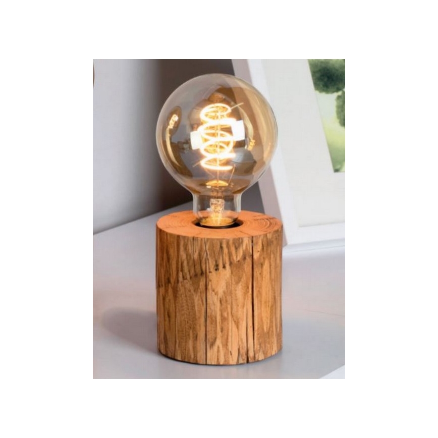 Stolní lampa TRABO 1xE27/25W/230V borovice