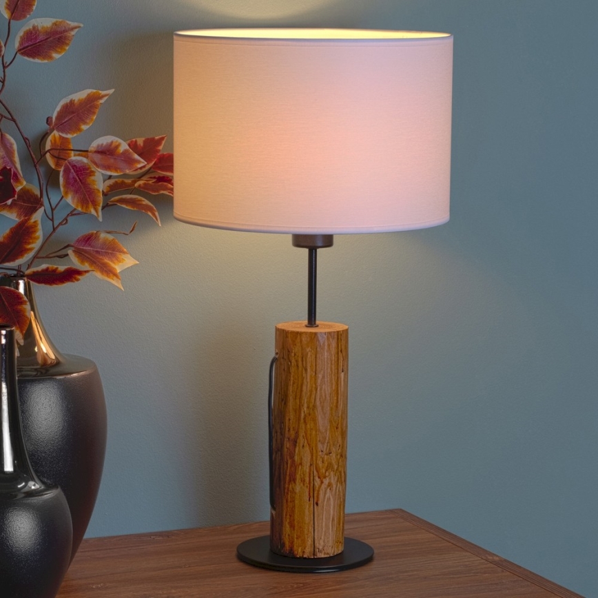 Stolní lampa PINO 1xE27/40W/230V borovice