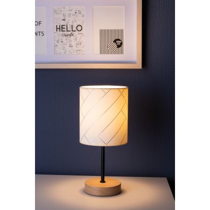 Stolní lampa PUNTO 1xE27/25W/230V dub