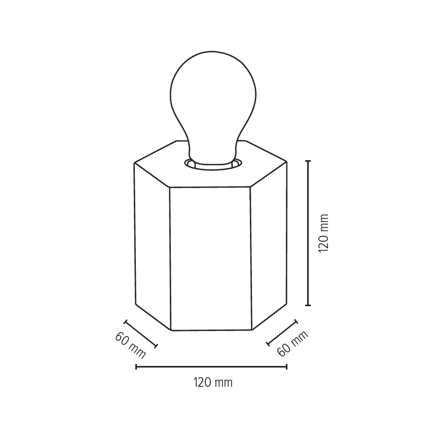 Stolní lampa HEXAR 1xE27/25W/230V dub