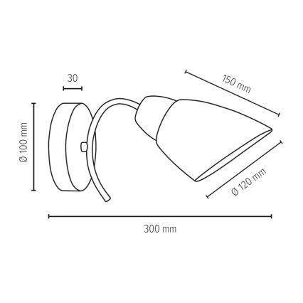 Nástěnné svítidlo VILETTA 1xE27/60W/230V