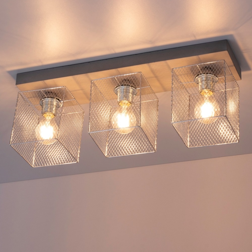 Stropní svítidlo GITTAN 3xE27/25W/230V beton