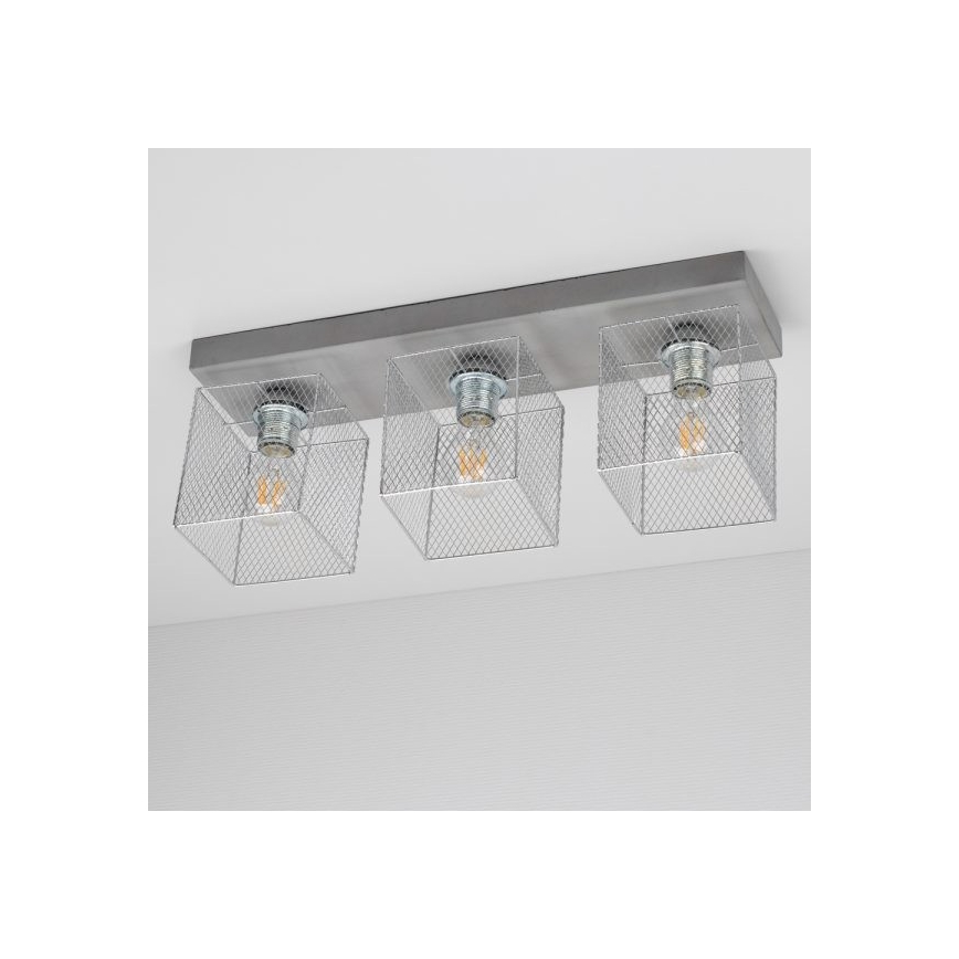 Stropní svítidlo GITTAN 3xE27/25W/230V beton