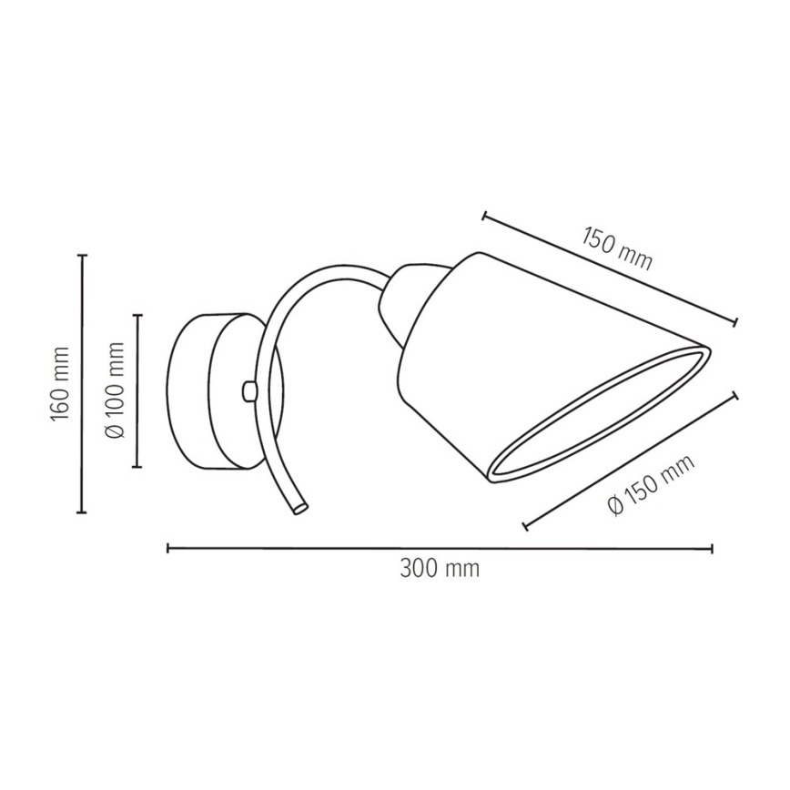 Nástěnné svítidlo METTE 1xE27/40W/230V dub