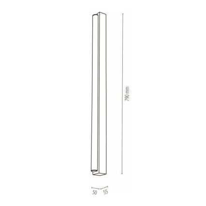 LED Koupelnové osvětlení zrcadla AQUAVIVA LED/12W/230 79 cm IP44 dub